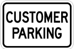 customer parking signs